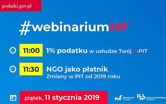 Webinarium o 1 proc. w usudze Twj e-PIT i zmianach dla NGO jako patnikw