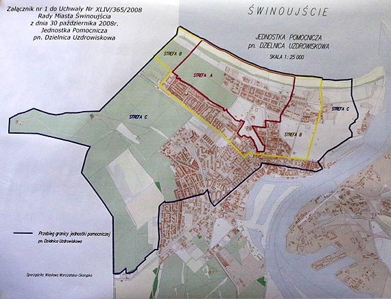 Nowe granice dzielnicy Uzdrowiskowej