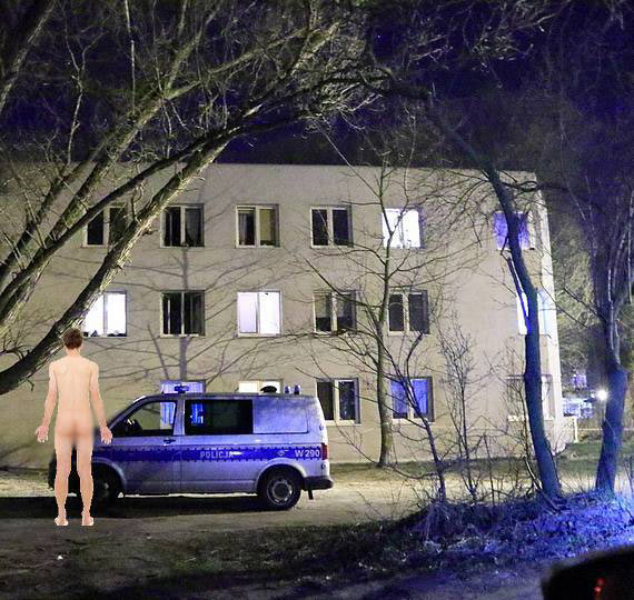 Potrafi stan nago w korytarzu. Zabraa go policja ze Szczecina