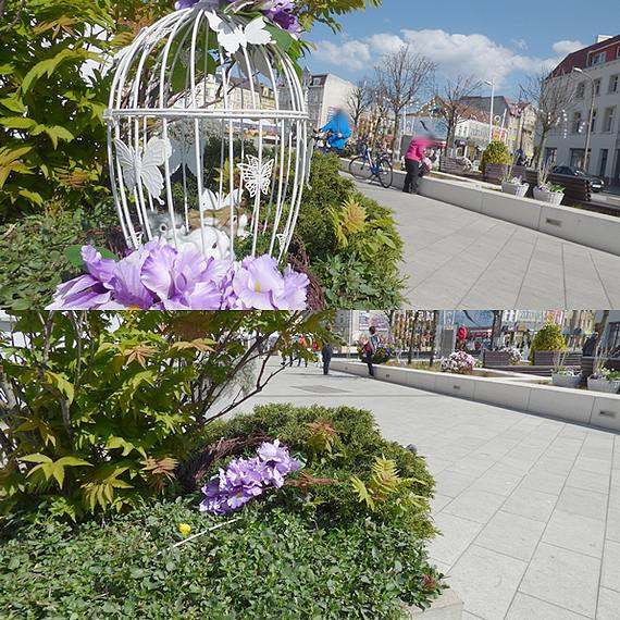 Ulice w centrum miasta s witecznie przystrojone. Niestety, kto kradnie ozdoby