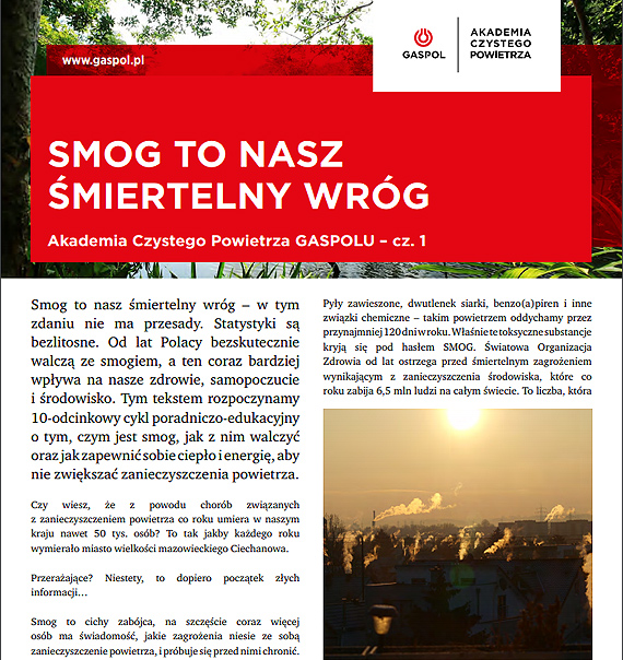 Smog to nasz miertelny wrg