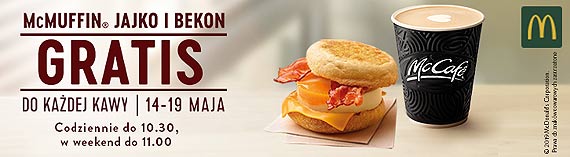 Darmowy McMuffin Jajko i Bekon do kadej kawy w McDonald’s