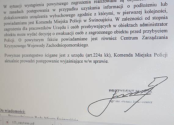 Radnego zainteresowaa sprawa alarmw bombowych i dosta odpowied ktra woa o pomst do nieba 