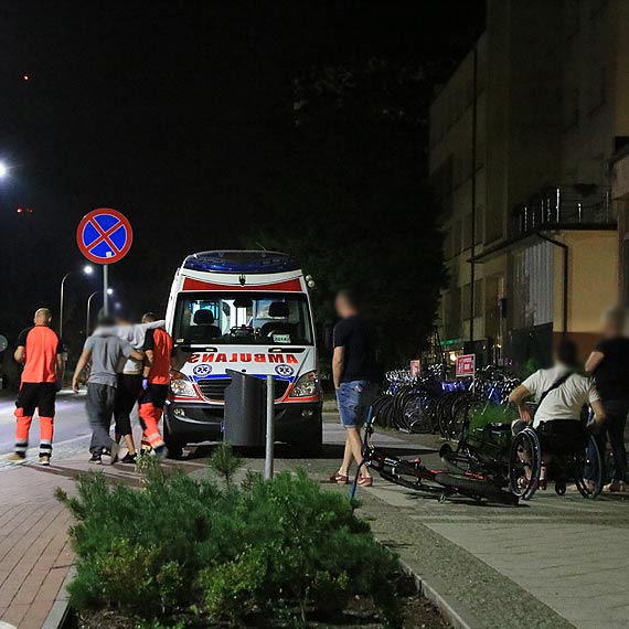Rowerzysta trafi do szpitala