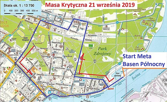 Kolejna tegoroczna winoujska Masa Krytyczna 21 wrzenia