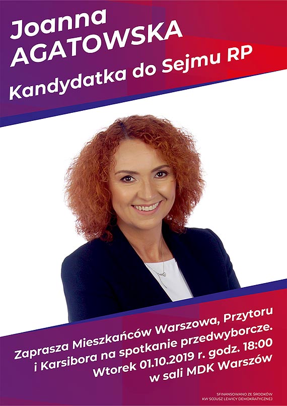 Spotkanie przedwyborcze Joanny Agatowskiej