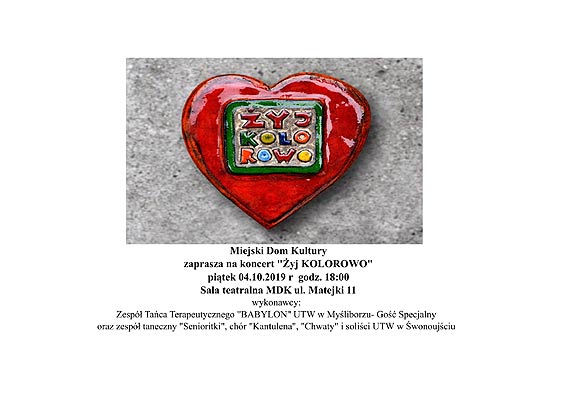 Koncert inaugurujcy nowy rok akademicki UTW 2019/2020 „YJ KOLOROWO”