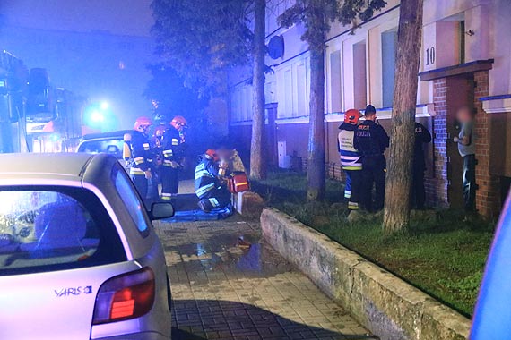 Poar w mieszkaniu przy ulicy Kujawskiej