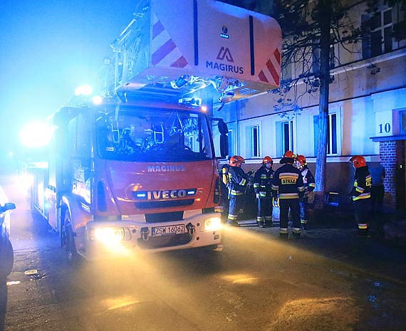 Poar w mieszkaniu przy ulicy Kujawskiej