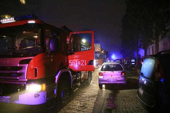 Poar w mieszkaniu przy ulicy Kujawskiej