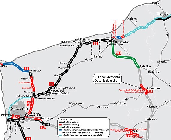 W dniu 07.11.2019 oddajemy do ruchu obwodnic Szczecinka na S11 - mamy ju w Polsce ponad 4000 km drg szybkiego ruchu