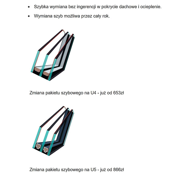 Wymiana szyb w oknach dachowych na energooszczdne