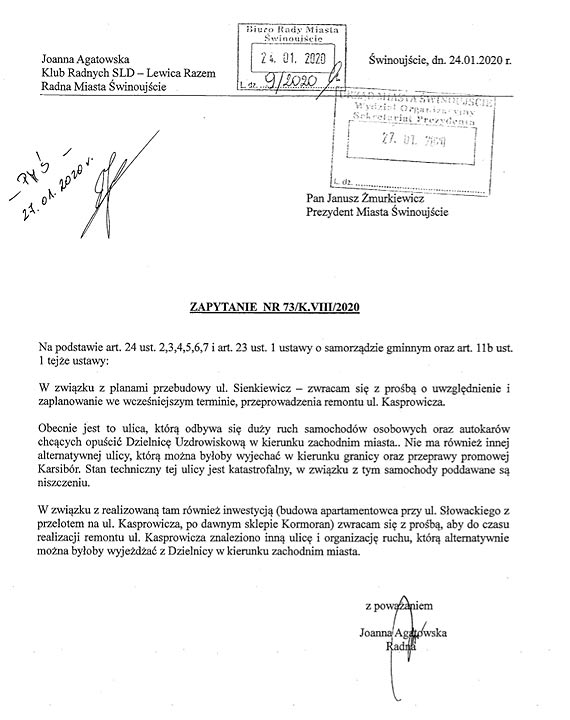 Ul. Kasprowicza do remontu? - Nie, odpowiada prezydent