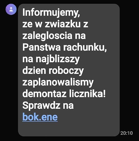 Oszuci podajcy si za dostawc energii elektrycznej, wysyaj SMS-y o demontau licznika. Nie daj si nabra