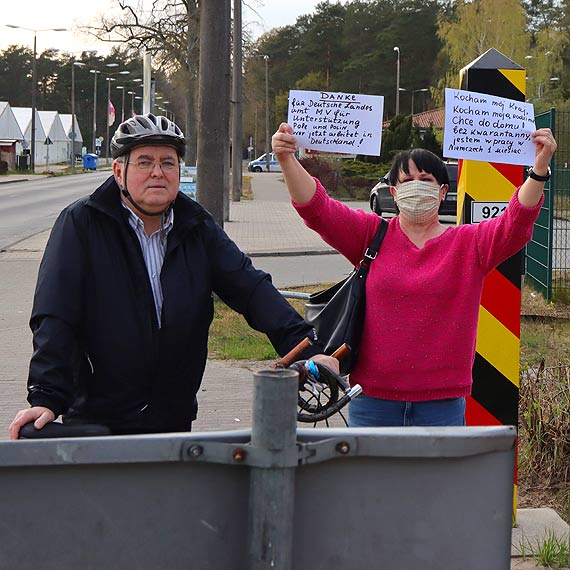 Protest na przejciu granicznym Ahlbeck-winoujcie Chc pracowa i wraca do rodziny