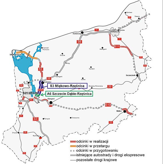Przed dugim weekendem uruchamiamy dwie jezdnie na S3 i A6 od Szczecina do Goleniowa
