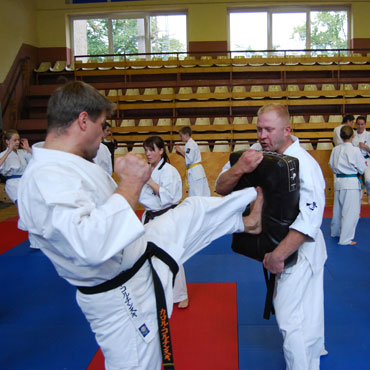 Zgrupowanie kadry woj. zachodniopomorskiego w karate Kyokushin w winoujciu .