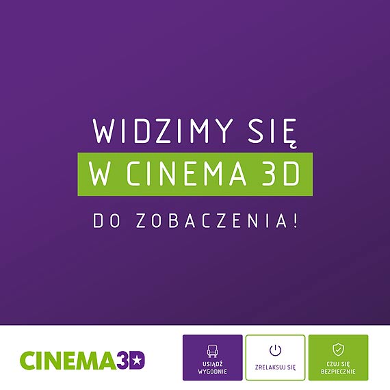 Ju w pitek seanse filmowe w kinie Cinema3D w winoujciu!