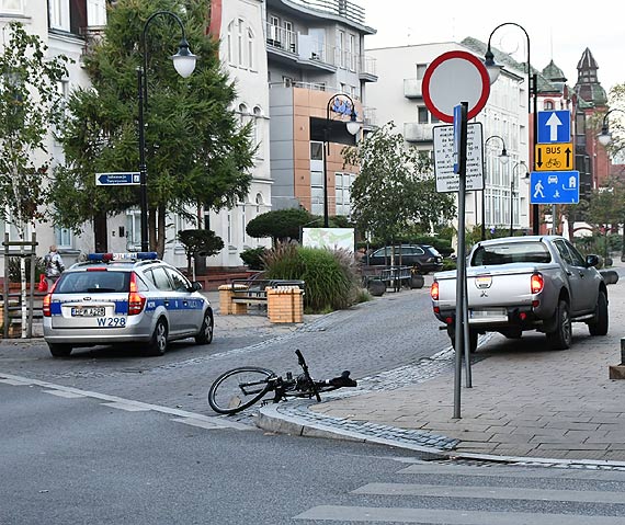 Potrącony rowerzysta trafił do szpitala