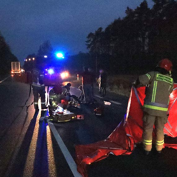 Mczyzna z racem wyskoczy na drog. Zosta potrcony przez cignik siodowy