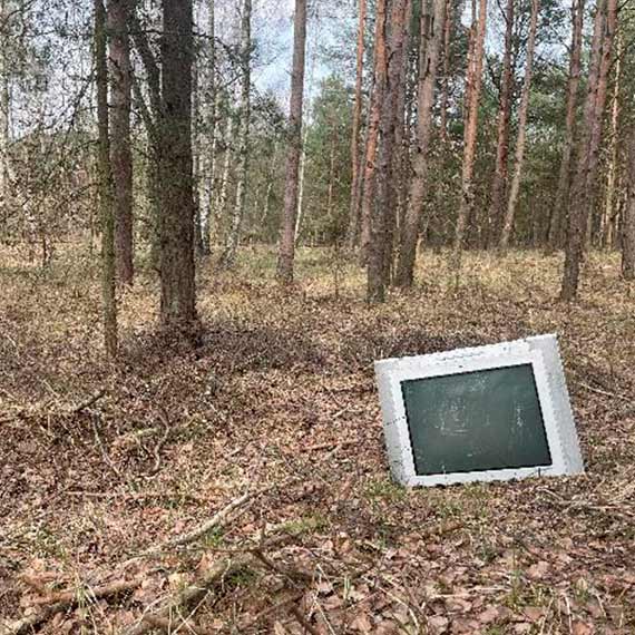 Wiosenne porzdki? W lesie znaleziono telewizor