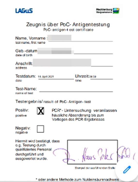 Mieszkaniec podda si dwm testom na COVID - 19: W Polsce jestem zdrowy, w Niemczech chory 