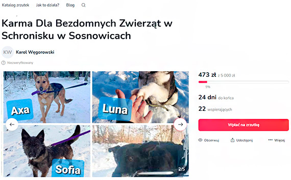 Studenci zorganizowali zbirk dla schroniska w Sosnowicach! I Ty moesz wspomc bezdomne zwierzta!