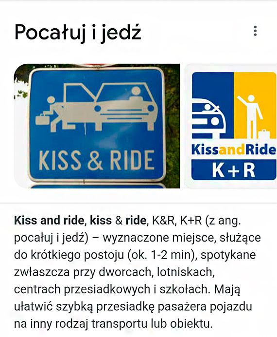 Kiss and ride, czyli pocauj i jed