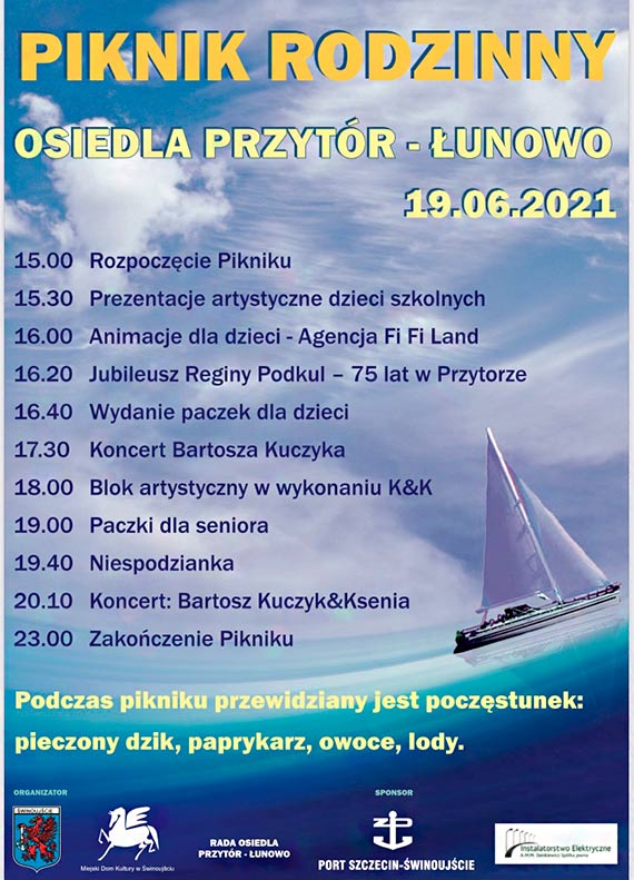 Radny S.Nowicki prezentuje program pikniku osiedla Przytr-unowo!