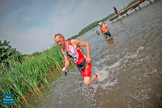 Podium winoujskich triathlonistw