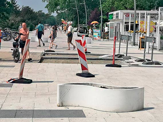 Turysta: Promenada wyglda jak tor z przeszkodami