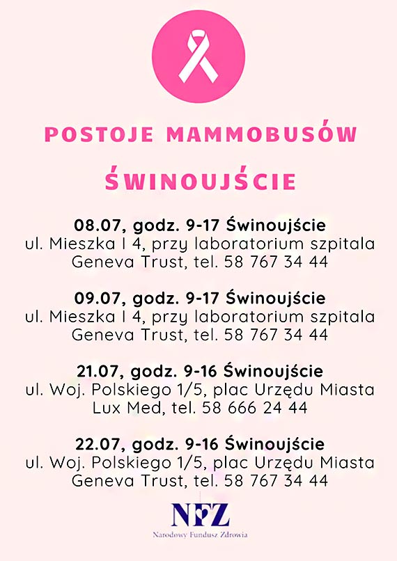 Postoje mammobusw lipiec 2021 r.