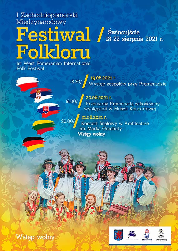 Zaproszenie na I Zachodniopomorski Midzynarodowy Festiwal Folklorystyczny - winoujcie 2021