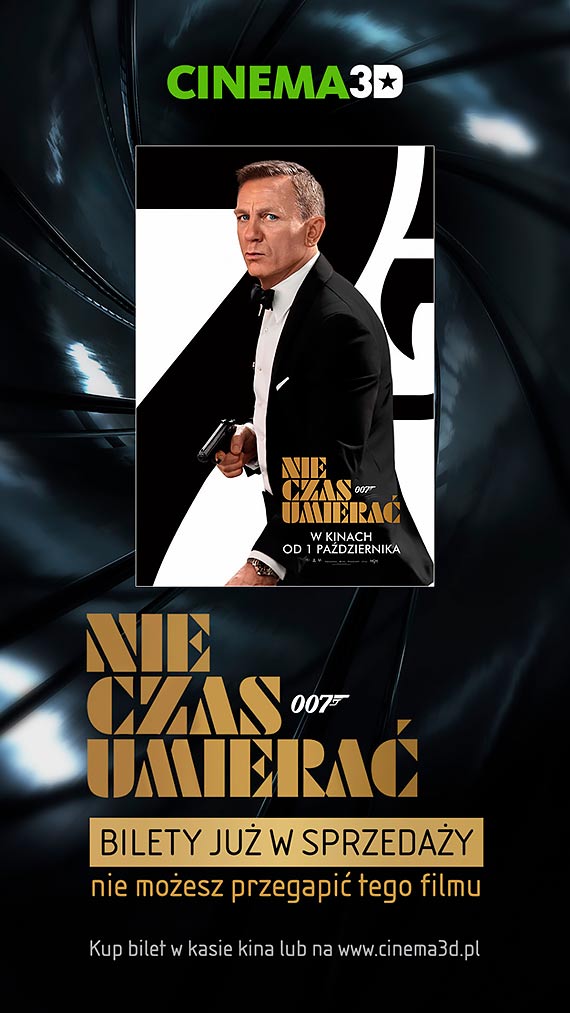 Cinema3D rozpocza przedsprzeda biletw  na najnowsz cz przygd agenta 007!
