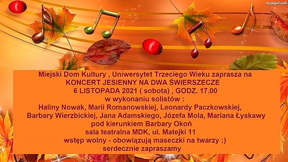 Koncert jesienny Na Dwa wierszcze