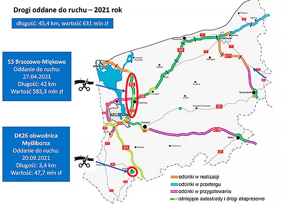 Podsumowanie 2021 roku na drogach krajowych wojewdztwa zachodniopomorskiego