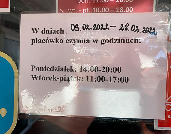 Skrcenie godzin pracy urzdw pocztowych utrudnia ycie mieszkacom