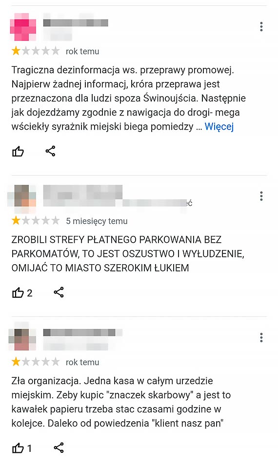 W wizytwce Google winoujscy urzdnicy ocenieni na trjk. A jak Wy oceniacie ich prac?