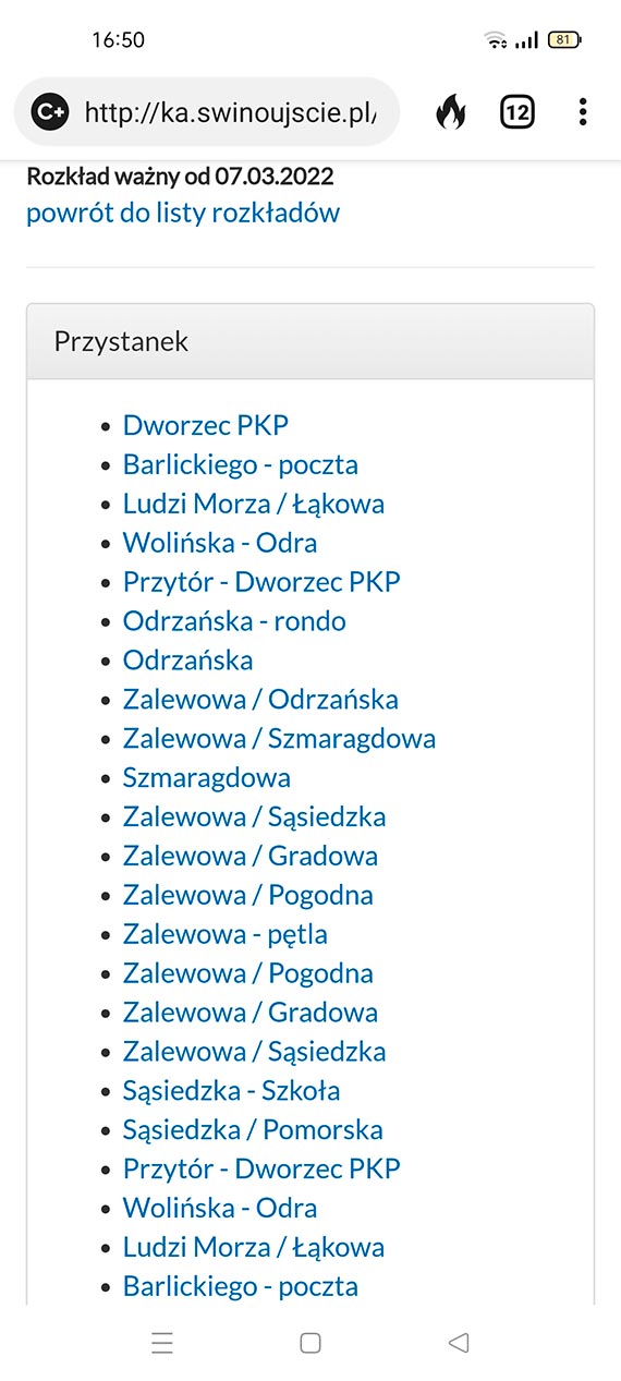 Czyby jednak wykonawca uprzedza o przedueniu prac?! Wskazuj na to rozkady jazdy Komunikacji Autobusowej?!