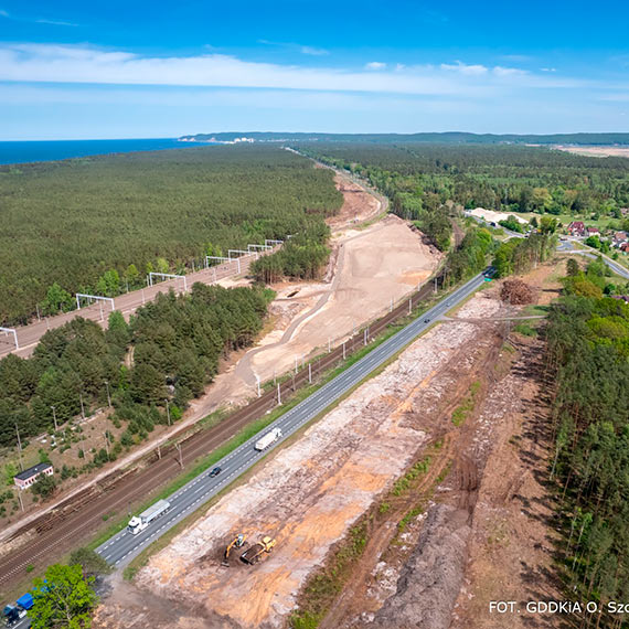 Zobaczcie jak wygląda z góry budowa nowego odcinka drogi S3 w Świnoujściu!