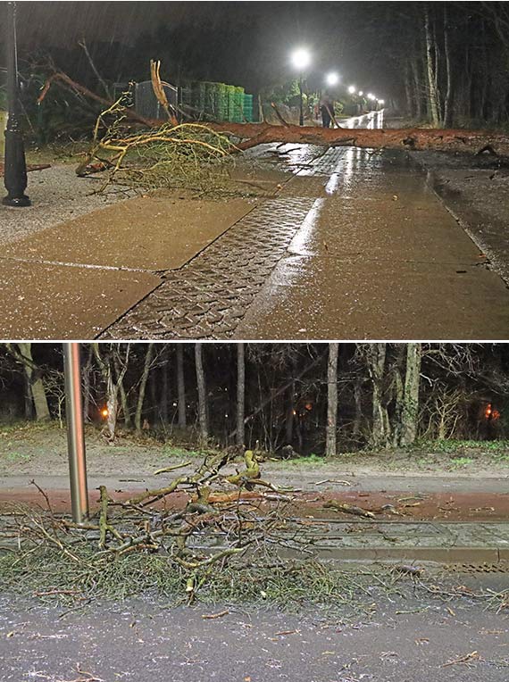 Burza i gradobicie przeszy nad miastem