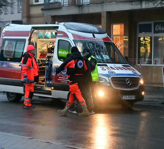 Pobitego mczyzn przewieziono do szpitala