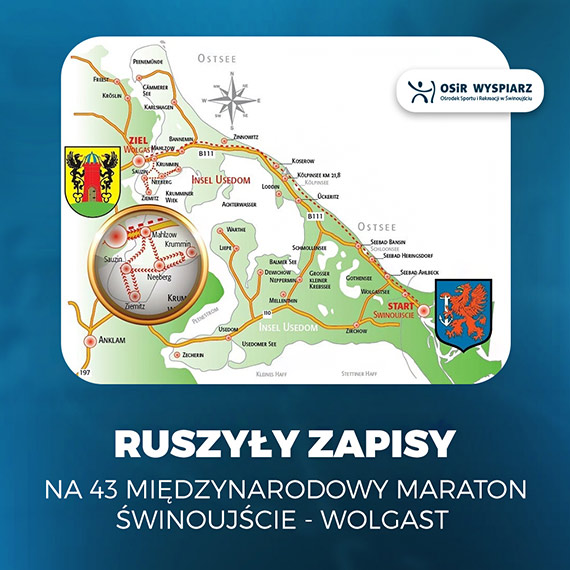 Ruszyy zapisy na Maraton winoujcie Wolgast