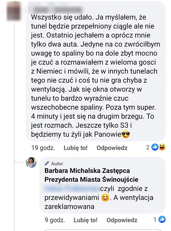 Czy wentylacja w tunelu jest sprawna? – kady mwi co innego