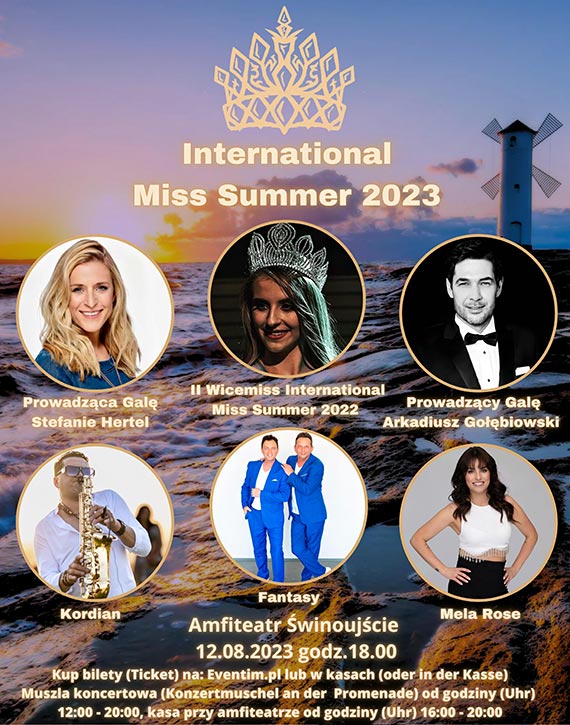 winoujcie stolic mody i urody na jeden wieczr: INTERNATIONAL MISS SUMMER 2023