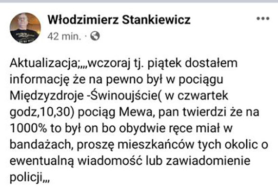 winoujcie: poszukiwany mczyzna po wypadku samochodowym - podejrzewana amnezja