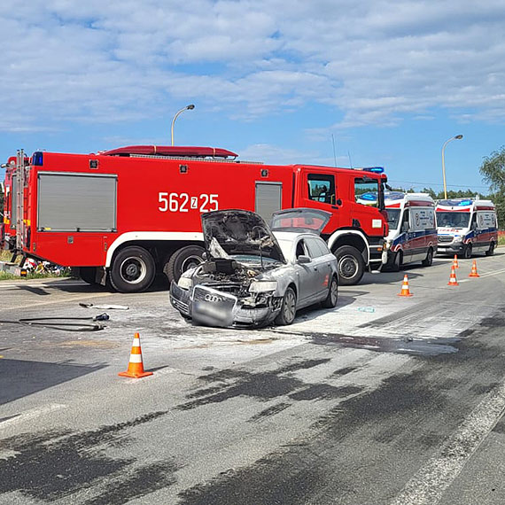 Wypadek na skrzyowaniu ulicy Barlickiego z ulic Wolisk