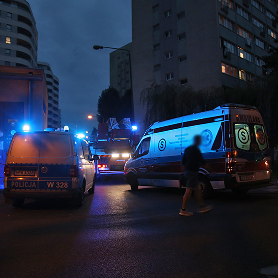 Interwencja służb ratunkowych przy ulicy Matejki