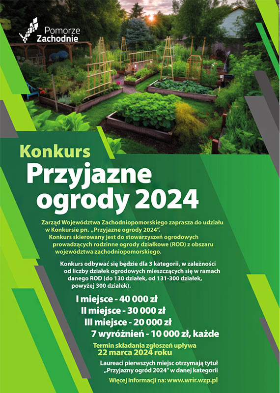 „Przyjazne ogrody 2024”.  Konkurs dla zachodniopomorskich ROD