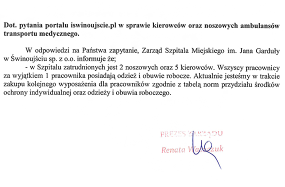 Brak profesjonalizmu? Obsuga w karetkach szpitalnych bez odpowiednich ubiorw